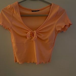 coral crop top